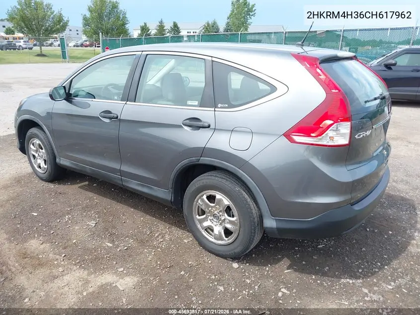 2012 Honda Cr-V Lx VIN: 2HKRM4H36CH617962 Lot: 45693817