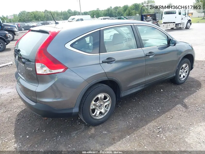 2012 Honda Cr-V Lx VIN: 2HKRM4H36CH617962 Lot: 45693817