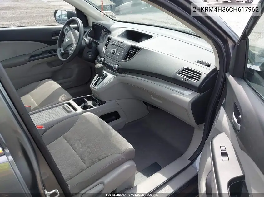 2012 Honda Cr-V Lx VIN: 2HKRM4H36CH617962 Lot: 45693817