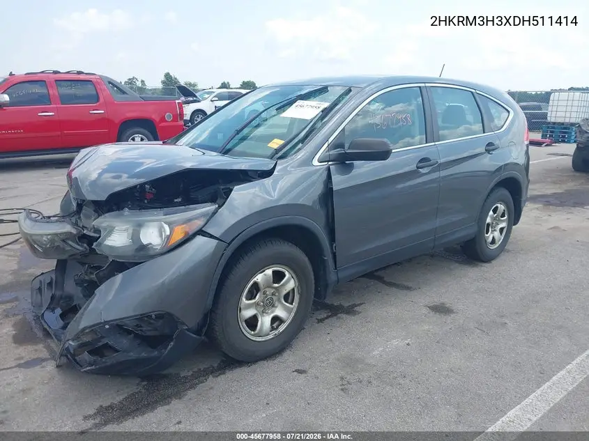 2013 Honda Cr-V Lx VIN: 2HKRM3H3XDH511414 Lot: 45677958