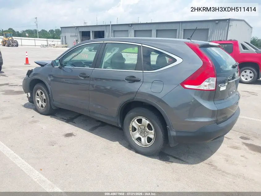 2013 Honda Cr-V Lx VIN: 2HKRM3H3XDH511414 Lot: 45677958