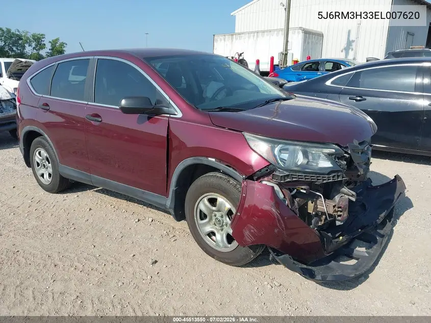 2014 Honda Cr-V Lx VIN: 5J6RM3H33EL007620 Lot: 45513550