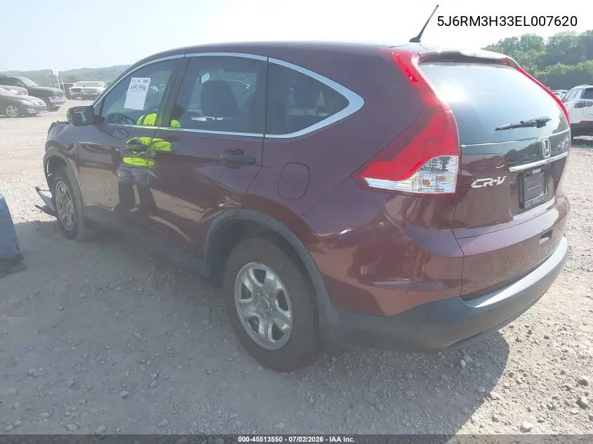 2014 Honda Cr-V Lx VIN: 5J6RM3H33EL007620 Lot: 45513550