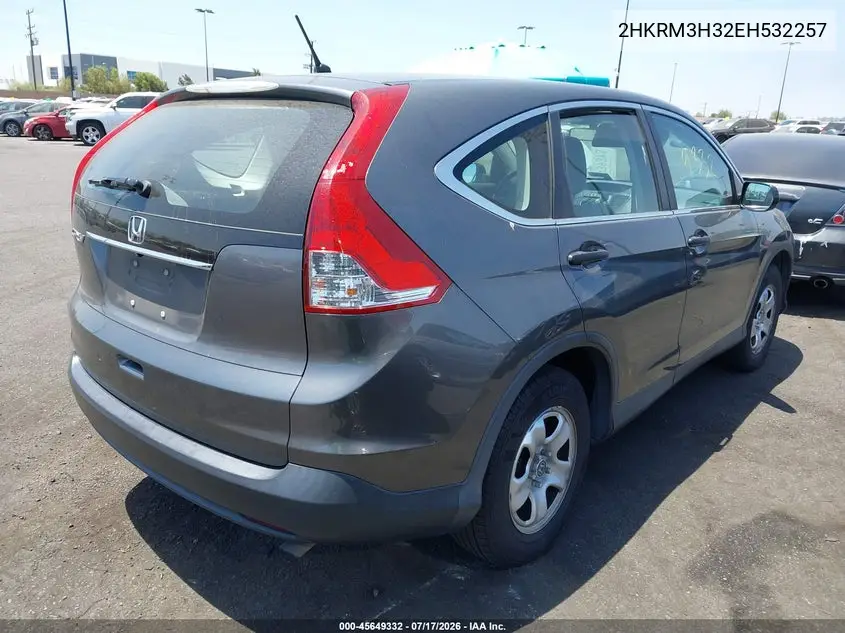 2014 Honda Cr-V Lx VIN: 2HKRM3H32EH532257 Lot: 45649332