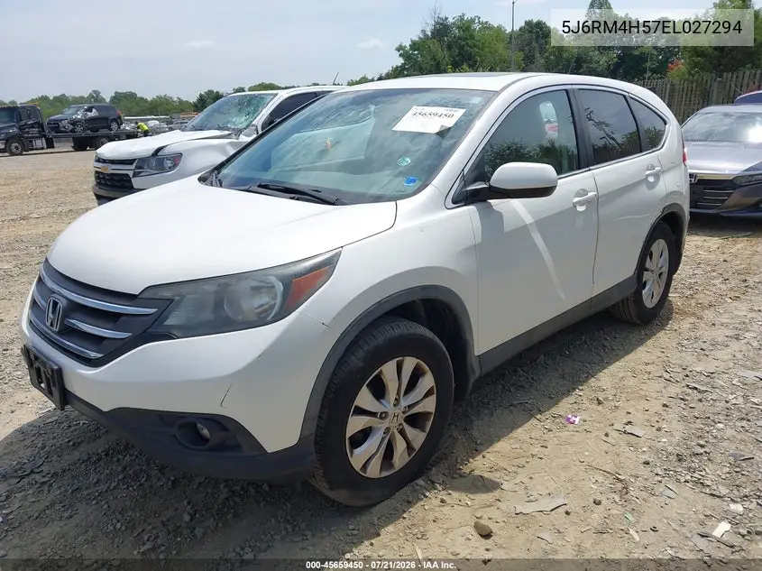 2014 Honda Cr-V Ex VIN: 5J6RM4H57EL027294 Lot: 45659450