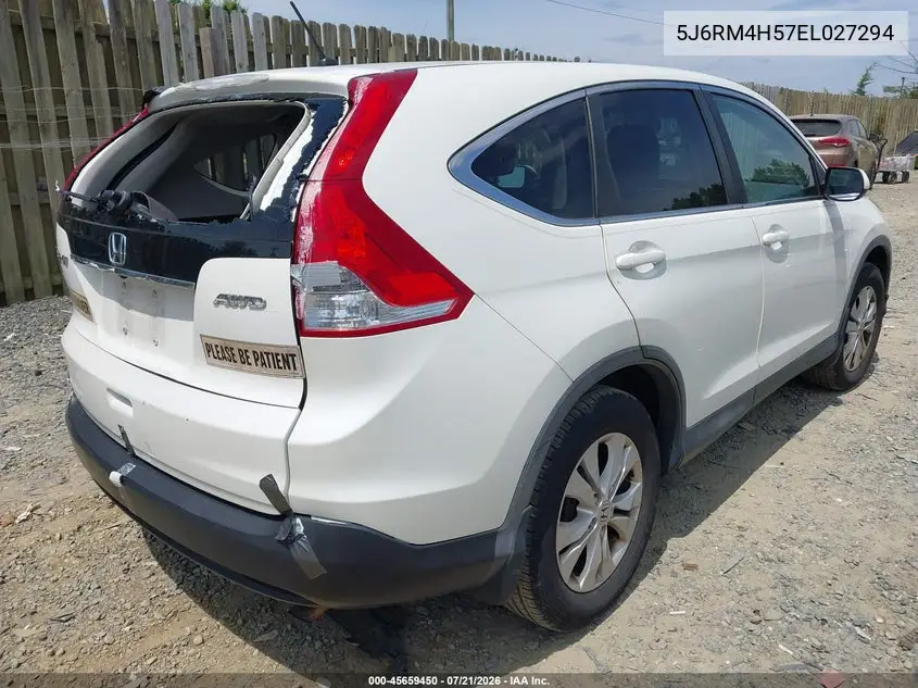 2014 Honda Cr-V Ex VIN: 5J6RM4H57EL027294 Lot: 45659450
