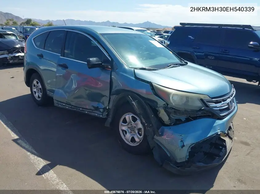 2014 Honda Cr-V Lx VIN: 2HKRM3H30EH540339 Lot: 45676076