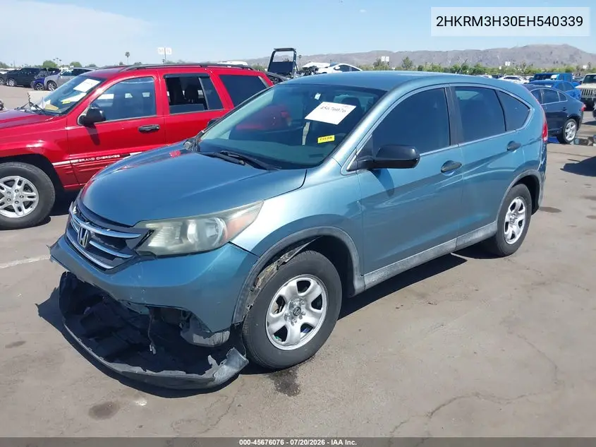 2014 Honda Cr-V Lx VIN: 2HKRM3H30EH540339 Lot: 45676076