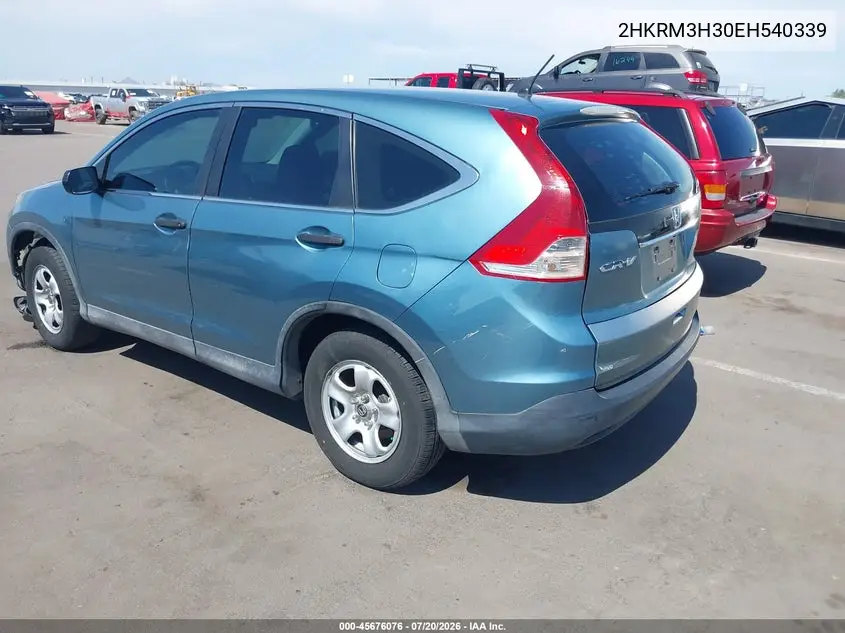 2014 Honda Cr-V Lx VIN: 2HKRM3H30EH540339 Lot: 45676076