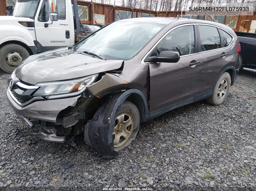 2015 Honda Cr-V Lx VIN: 5J6RM4H32FL075933 Lot: 45126758