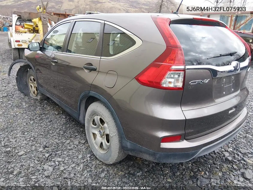 2015 Honda Cr-V Lx VIN: 5J6RM4H32FL075933 Lot: 45126758