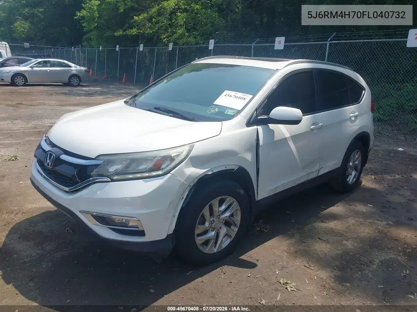 2015 Honda Cr-V Ex-L VIN: 5J6RM4H70FL040732 Lot: 45670408