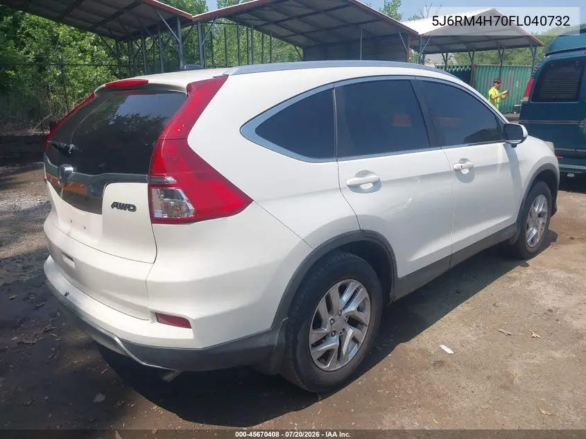 2015 Honda Cr-V Ex-L VIN: 5J6RM4H70FL040732 Lot: 45670408