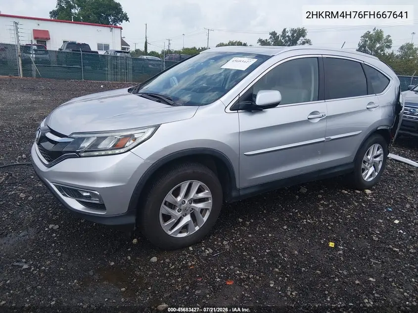 2015 Honda Cr-V Ex-L VIN: 2HKRM4H76FH667641 Lot: 45683427