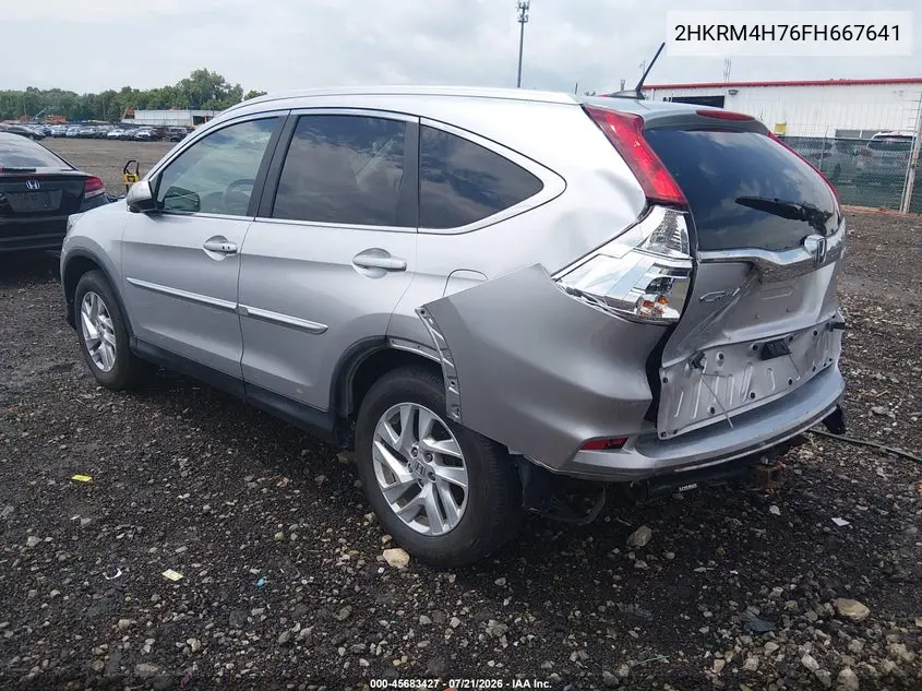 2015 Honda Cr-V Ex-L VIN: 2HKRM4H76FH667641 Lot: 45683427
