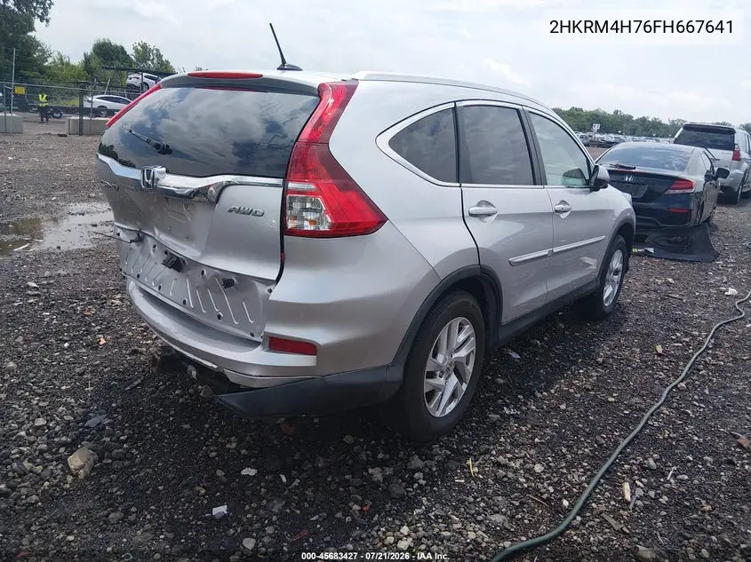 2015 Honda Cr-V Ex-L VIN: 2HKRM4H76FH667641 Lot: 45683427