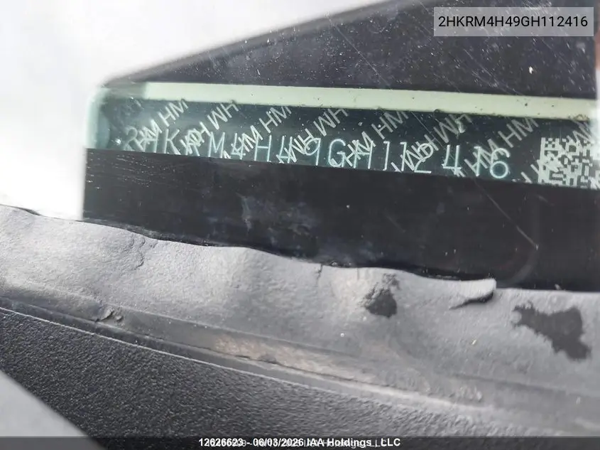 2HKRM4H49GH112416 2016 Honda Cr-V Se