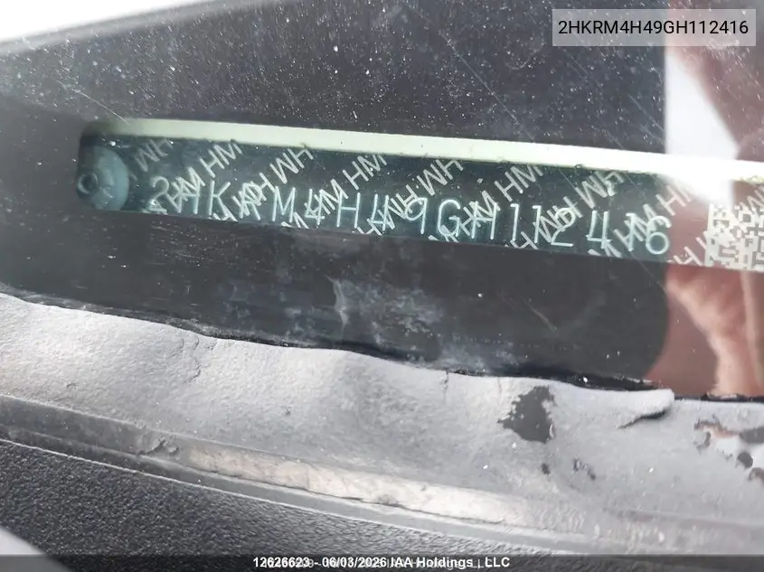 2HKRM4H49GH112416 2016 Honda Cr-V Se