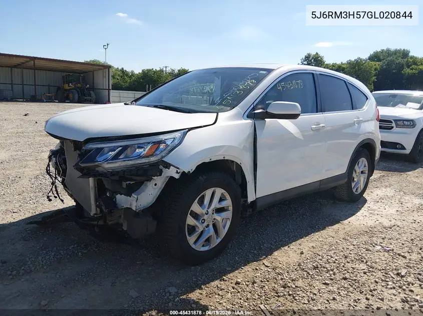 2016 Honda Cr-V Ex VIN: 5J6RM3H57GL020844 Lot: 45431878