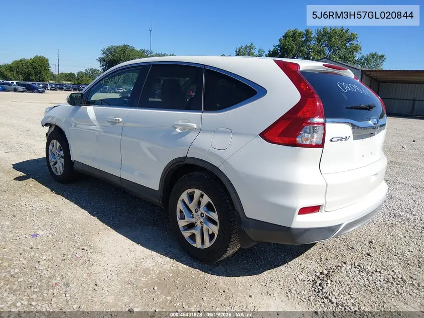 2016 Honda Cr-V Ex VIN: 5J6RM3H57GL020844 Lot: 45431878