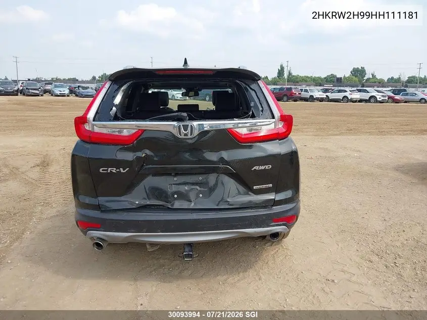2017 Honda Cr-V Touring VIN: 2HKRW2H99HH111181 Lot: 30093994