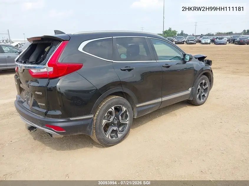 2017 Honda Cr-V Touring VIN: 2HKRW2H99HH111181 Lot: 30093994
