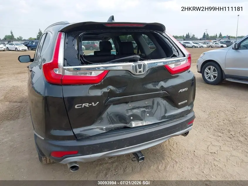 2017 Honda Cr-V Touring VIN: 2HKRW2H99HH111181 Lot: 30093994