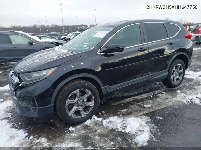 2HKRW2H5XHH647750 2017 Honda Cr-V Ex