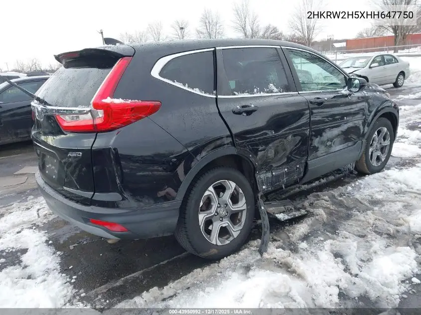 2HKRW2H5XHH647750 2017 Honda Cr-V Ex
