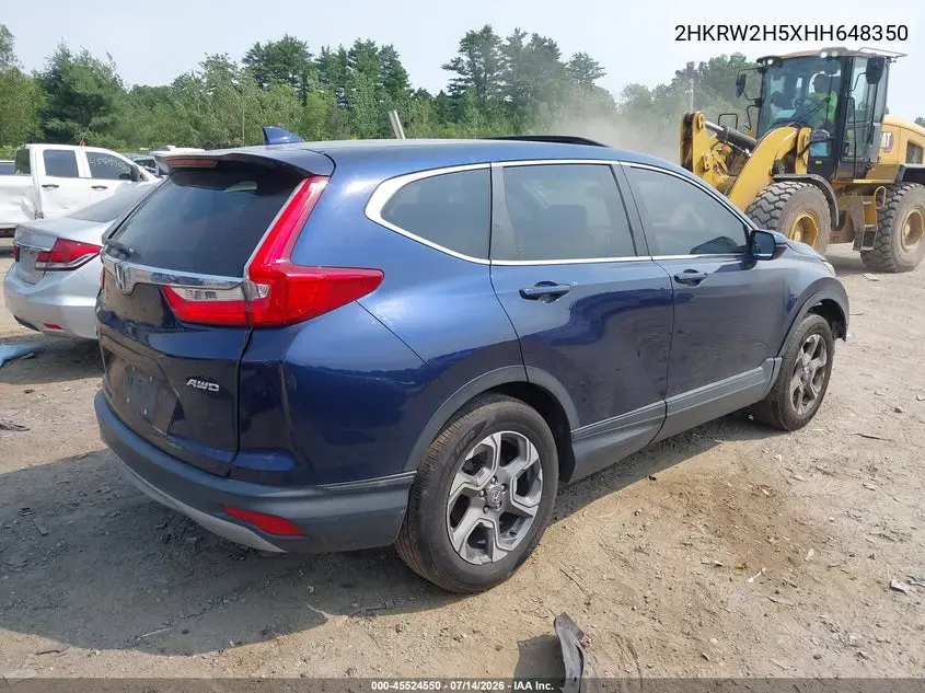 2017 Honda Cr-V Ex VIN: 2HKRW2H5XHH648350 Lot: 45524550