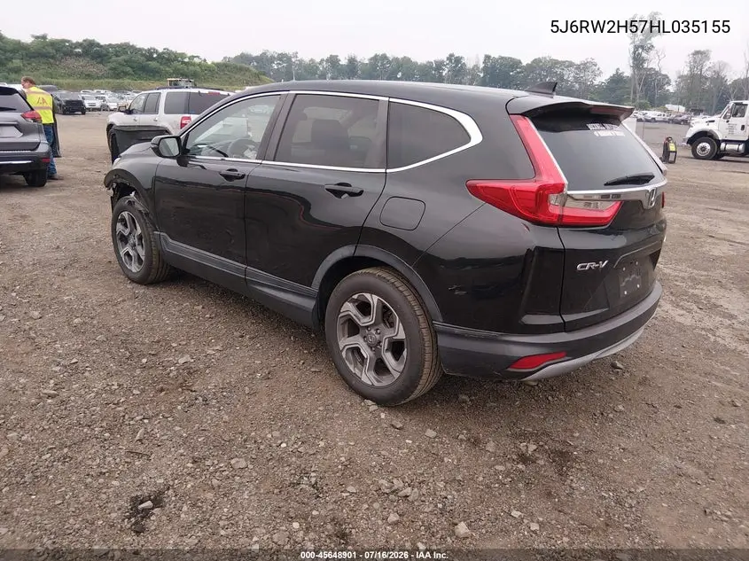 2017 Honda Cr-V Ex VIN: 5J6RW2H57HL035155 Lot: 45648901