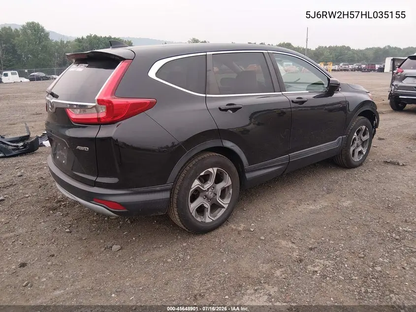 2017 Honda Cr-V Ex VIN: 5J6RW2H57HL035155 Lot: 45648901