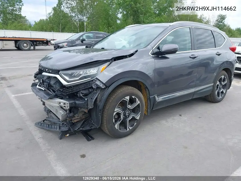 2018 Honda Cr-V Touring VIN: 2HKRW2H9XJH114662 Lot: 12629340X