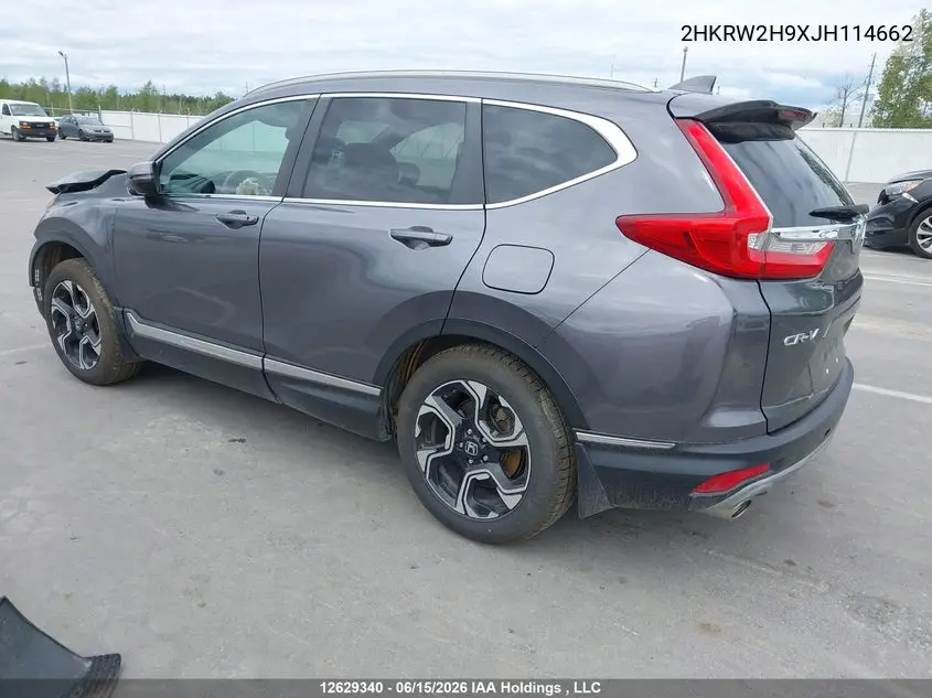 2018 Honda Cr-V Touring VIN: 2HKRW2H9XJH114662 Lot: 12629340X