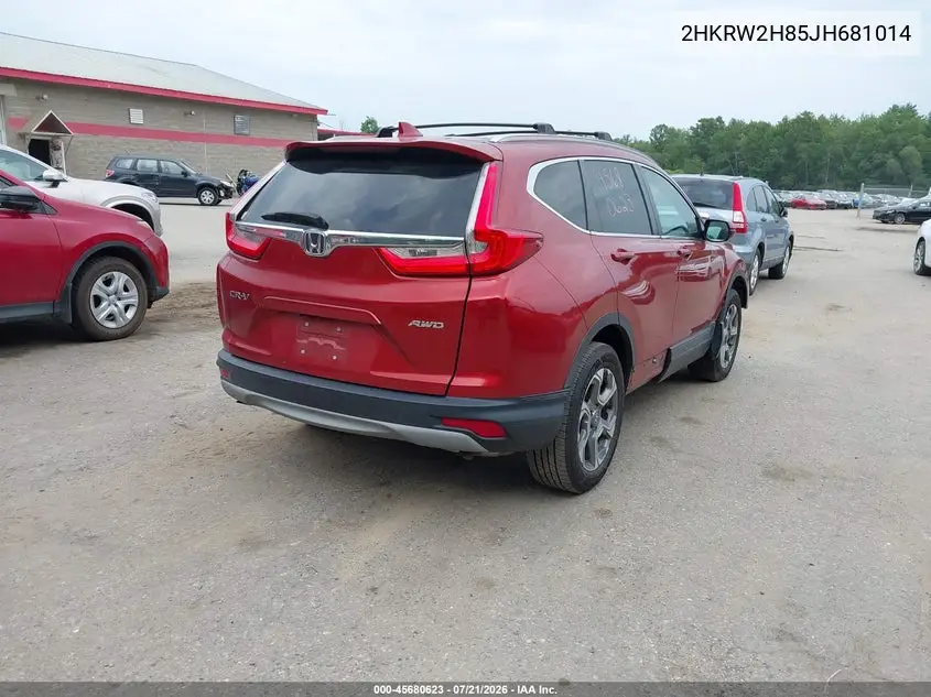 2018 Honda Cr-V Ex-L/Ex-L Navi VIN: 2HKRW2H85JH681014 Lot: 45680623