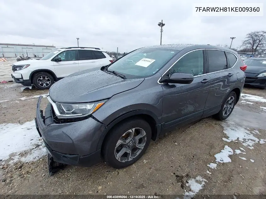 7FARW2H81KE009360 2019 Honda Cr-V Ex-L