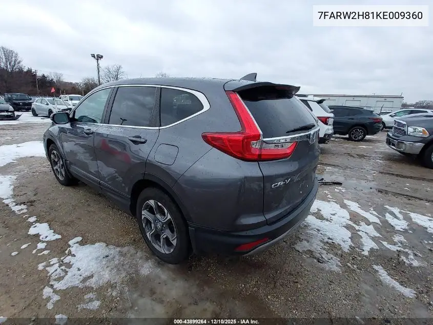 7FARW2H81KE009360 2019 Honda Cr-V Ex-L