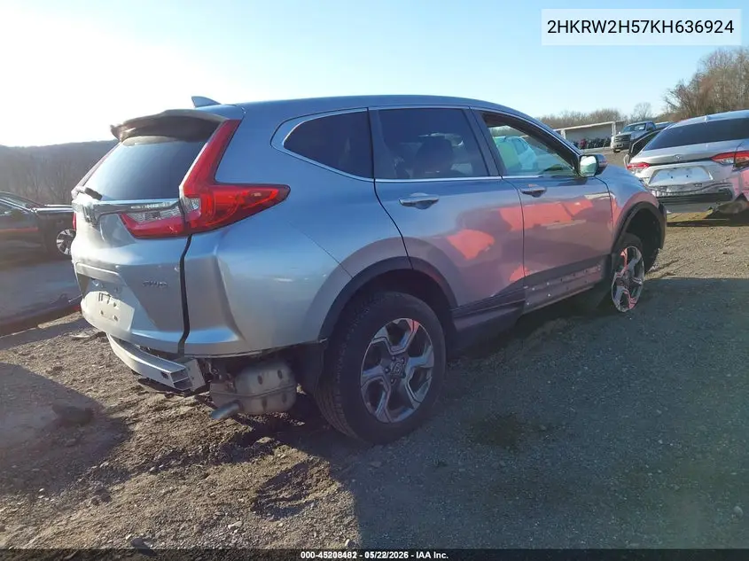2HKRW2H57KH636924 2019 Honda Cr-V Ex