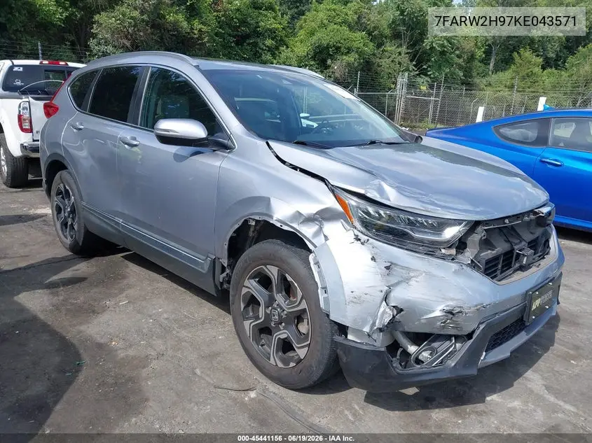 2019 Honda Cr-V Touring VIN: 7FARW2H97KE043571 Lot: 45441156