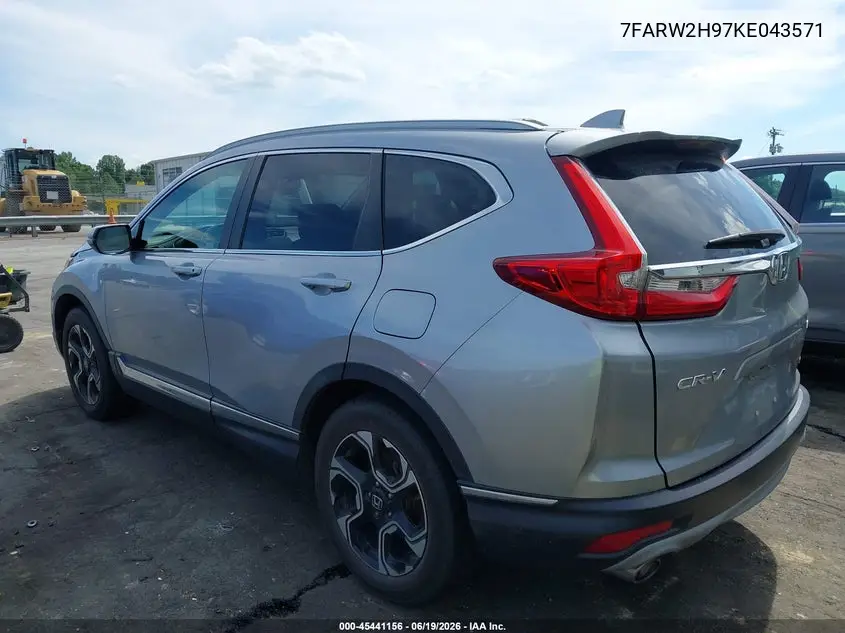 2019 Honda Cr-V Touring VIN: 7FARW2H97KE043571 Lot: 45441156