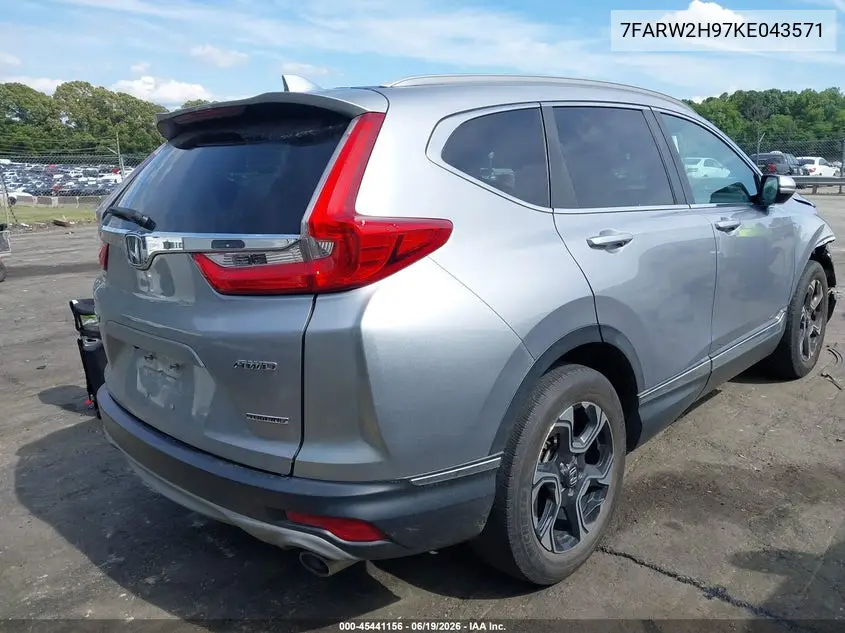 2019 Honda Cr-V Touring VIN: 7FARW2H97KE043571 Lot: 45441156