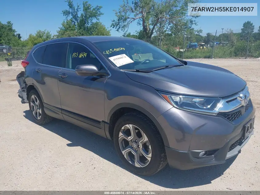 2019 Honda Cr-V Ex VIN: 7FARW2H55KE014907 Lot: 45588074