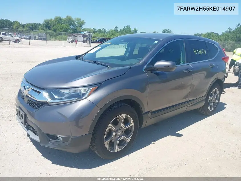 2019 Honda Cr-V Ex VIN: 7FARW2H55KE014907 Lot: 45588074