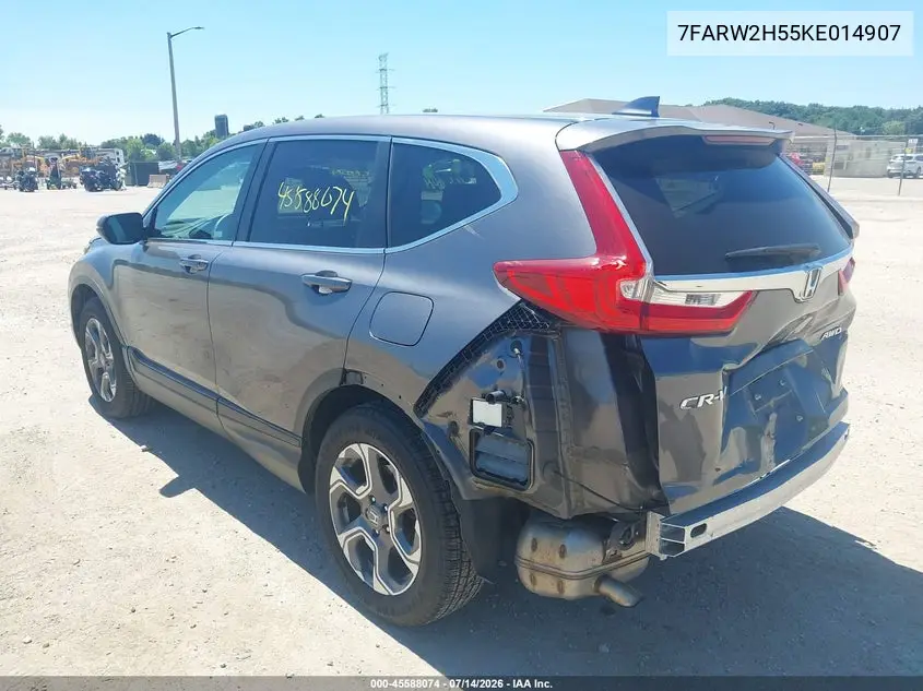 2019 Honda Cr-V Ex VIN: 7FARW2H55KE014907 Lot: 45588074