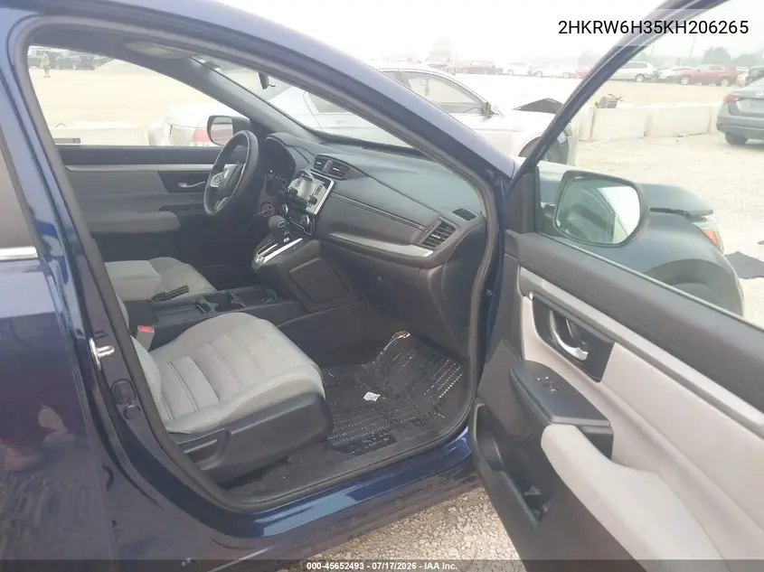 2019 Honda Cr-V Lx VIN: 2HKRW6H35KH206265 Lot: 45652493