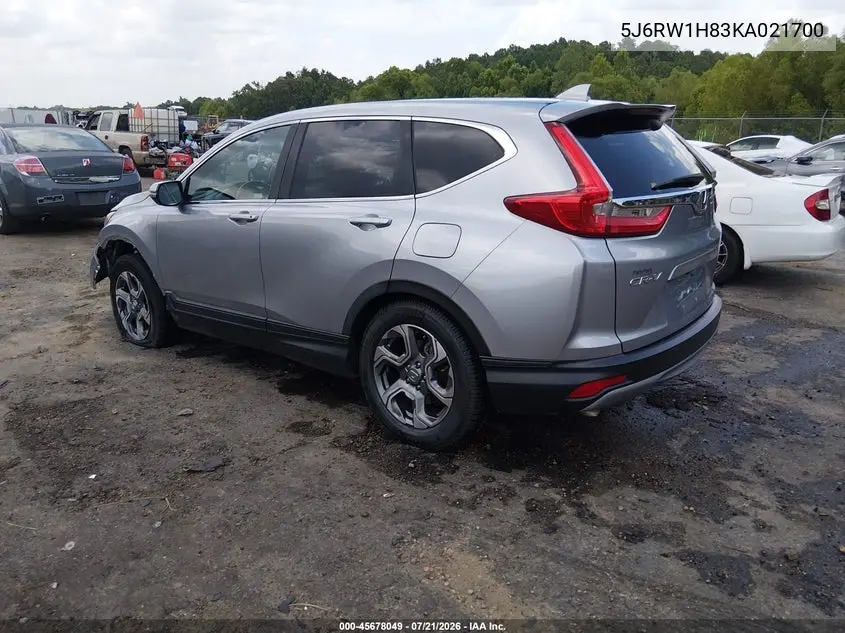 2019 Honda Cr-V Ex-L VIN: 5J6RW1H83KA021700 Lot: 45678049