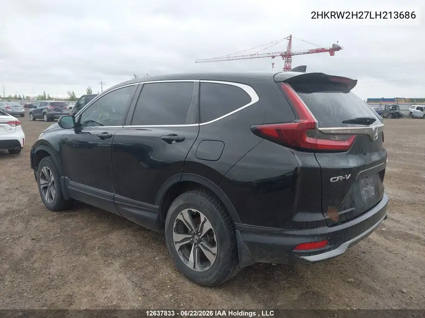 2020 Honda Cr-V VIN: 2HKRW2H27LH213686 Lot: 12637833