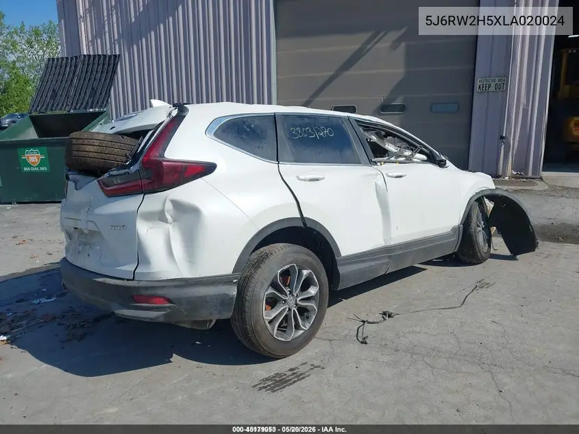 5J6RW2H5XLA020024 2020 Honda Cr-V Awd Ex