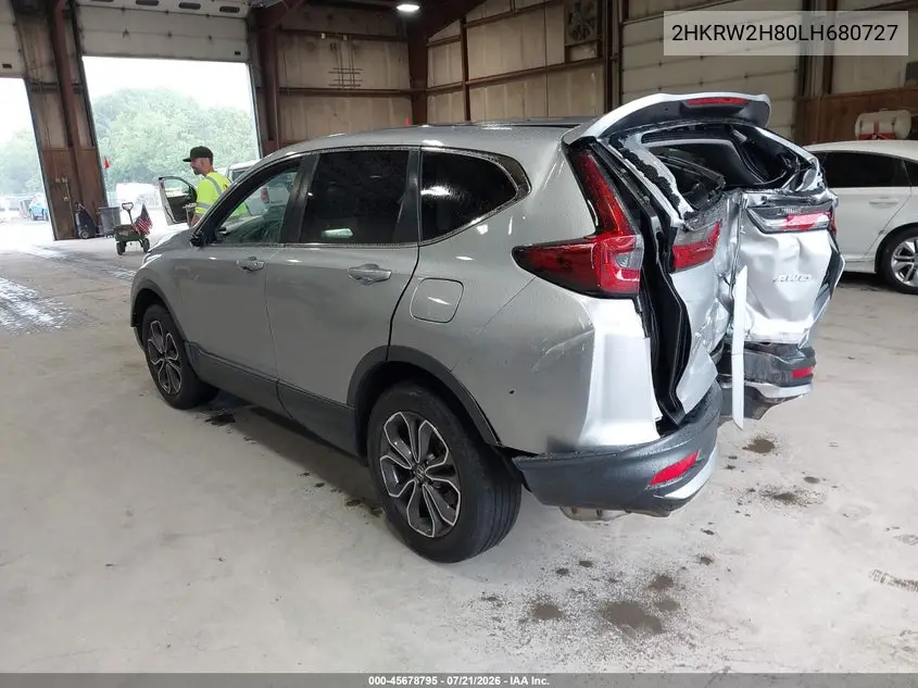 2020 Honda Cr-V Awd Ex-L VIN: 2HKRW2H80LH680727 Lot: 45678795