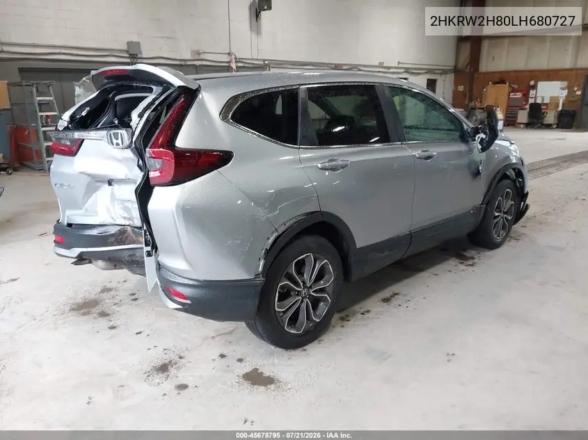 2020 Honda Cr-V Awd Ex-L VIN: 2HKRW2H80LH680727 Lot: 45678795